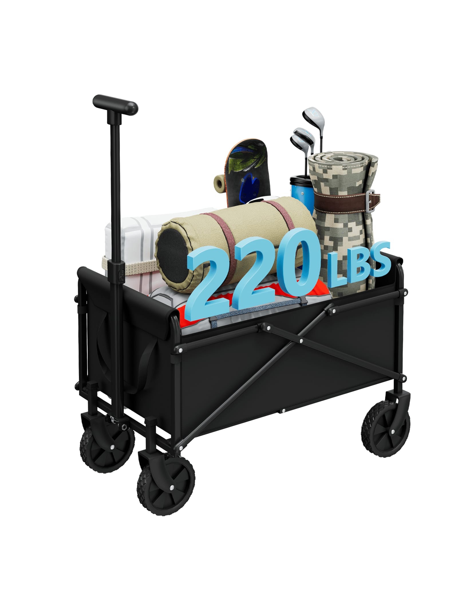 Sports Equipment Trolley - Wytrzymały, składany wózek transportowy o bardzo