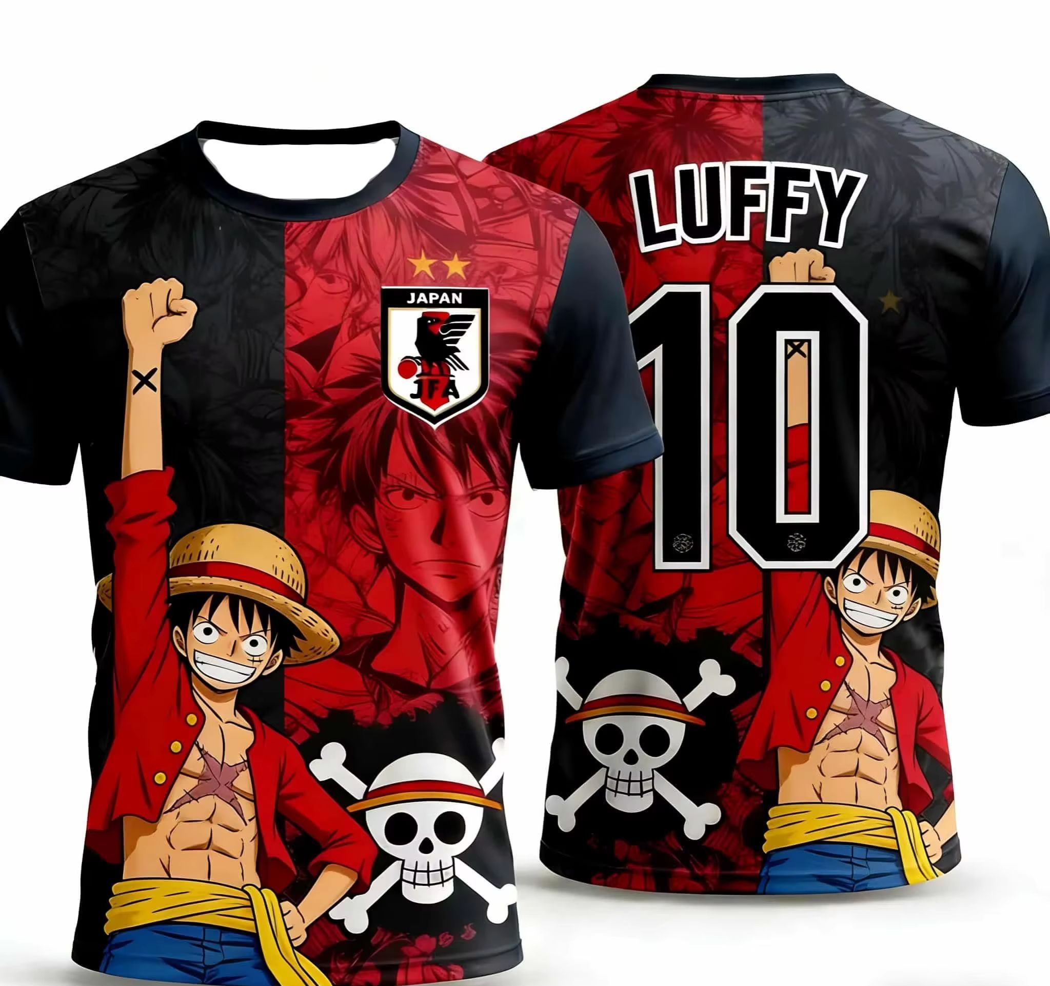Sports Equipment For Boys - Koszulka piłkarska One Piece Luffy Anime