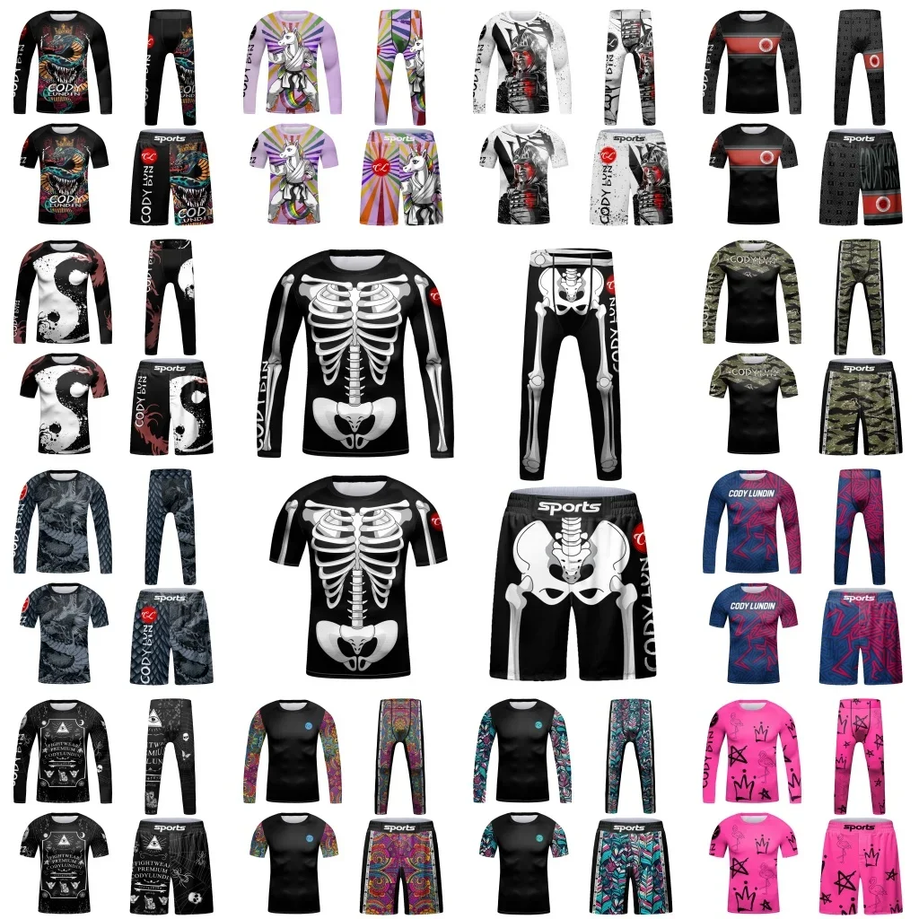Sports Equipment For Boys - Dzieci Jiu Jitsu MMA BJJ Rashguard