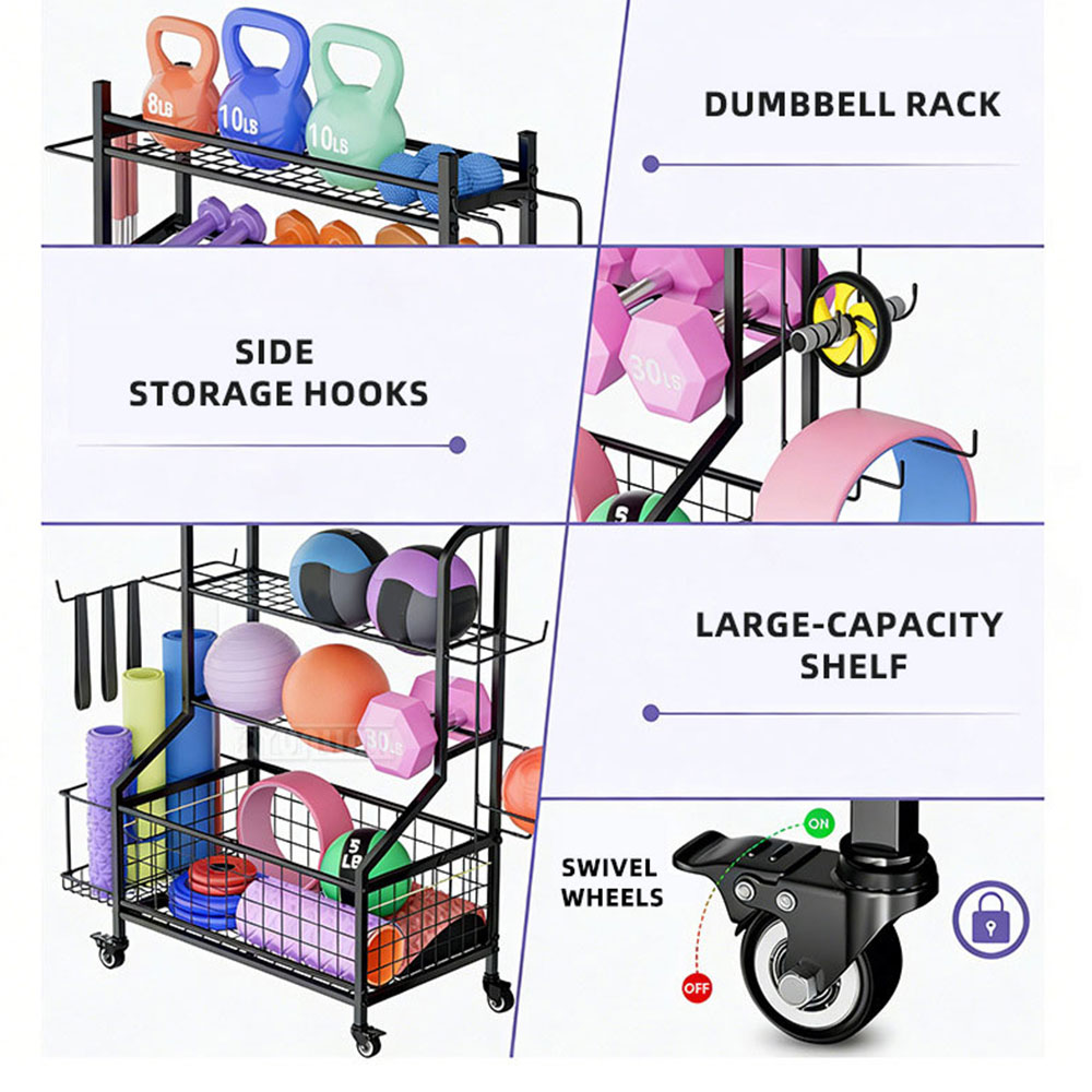 Yunlin Li Gym Stojak na hantle – Sports Equipment Trolley recenzja i cena